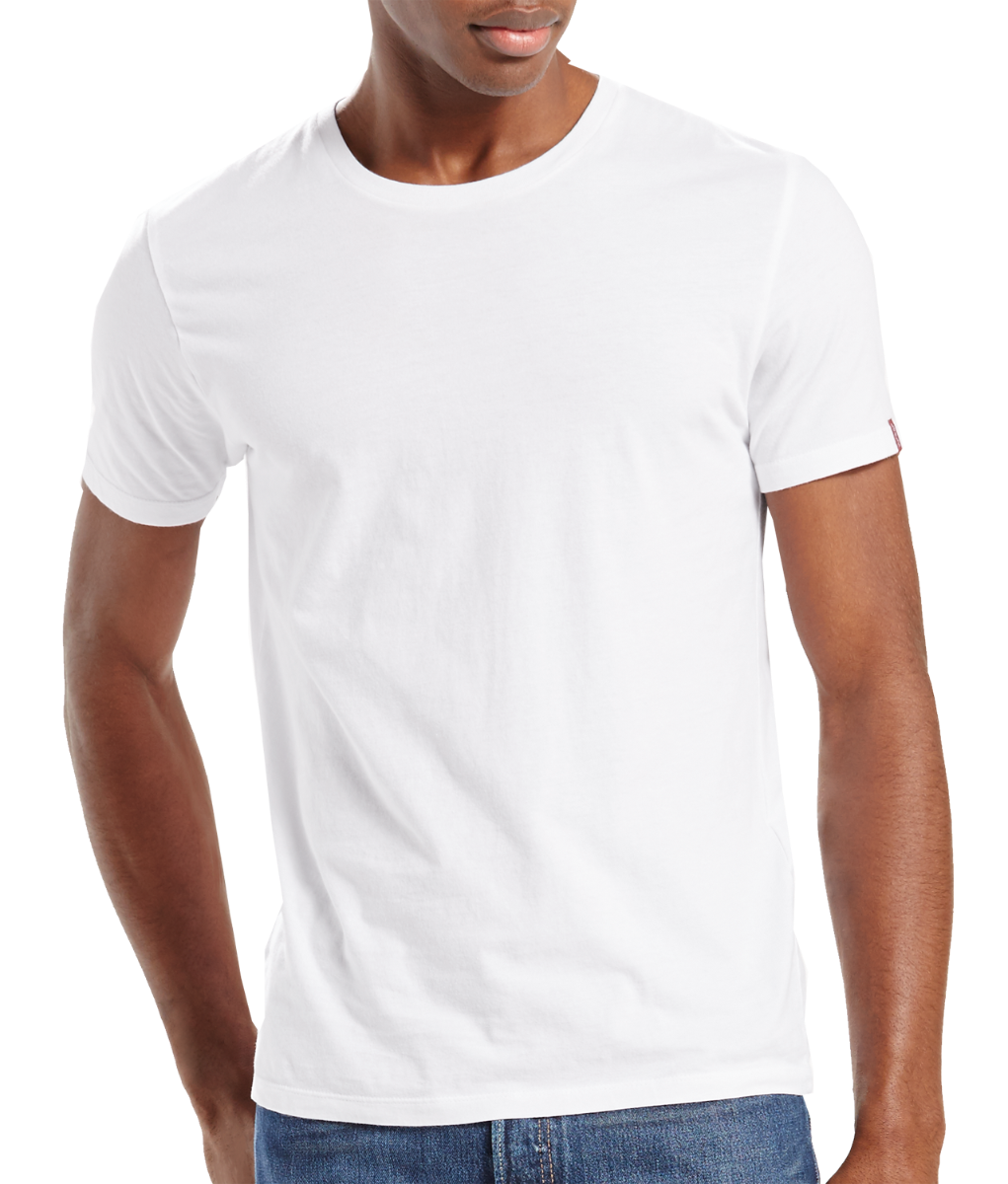 Levi's 2 Pack T-Shirt SLIM Fit rundhals, weiss, Frontansicht