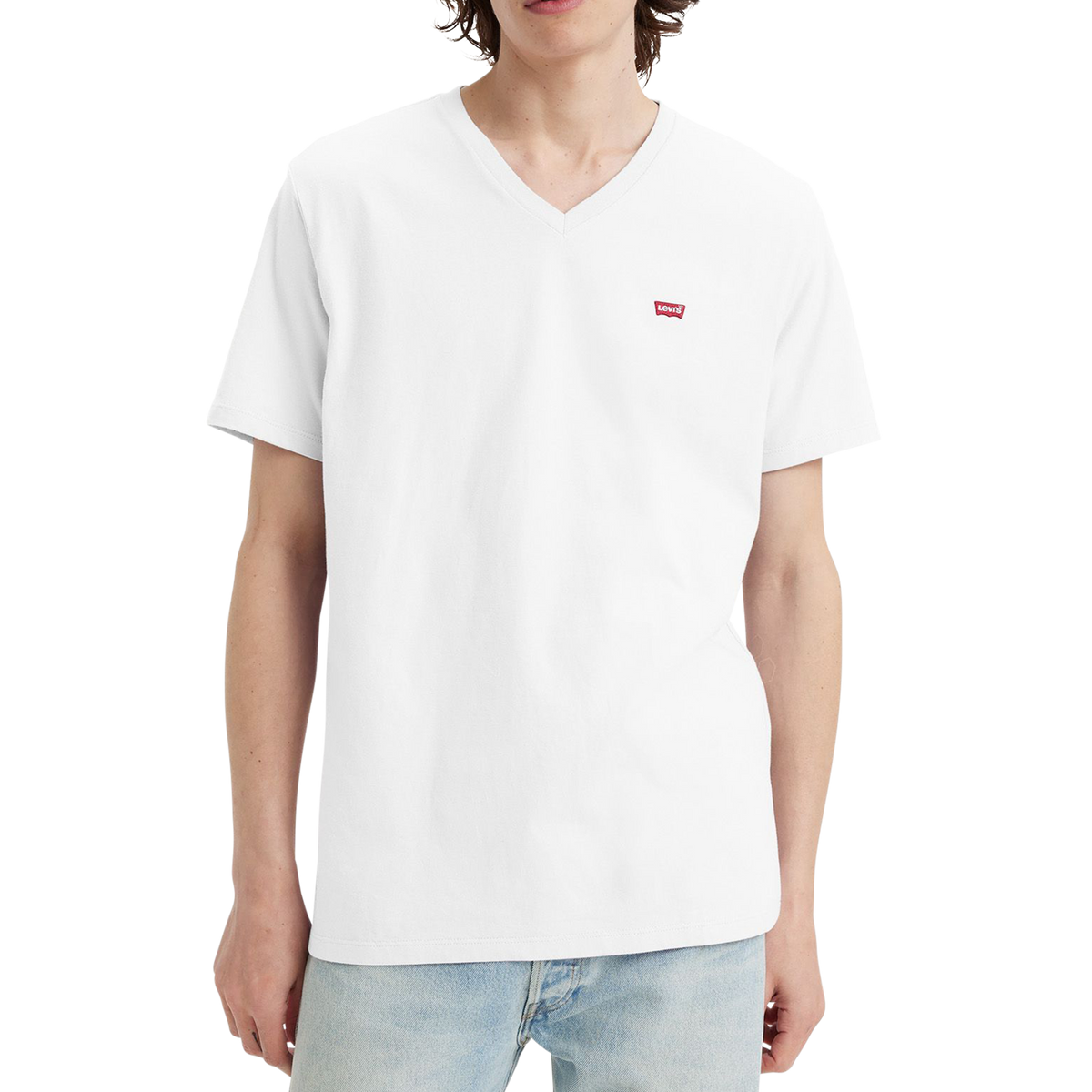 Levi&#39;s Original T-shirt col V, blanc