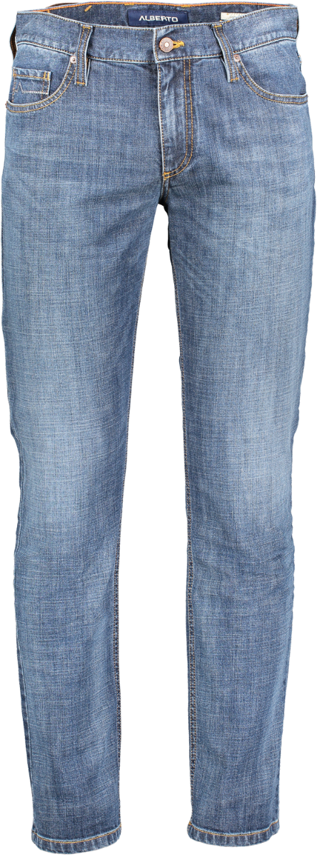 Alberto Jeans, regular slim fit, hellblau verwaschen, Denim Blue, Frontansicht