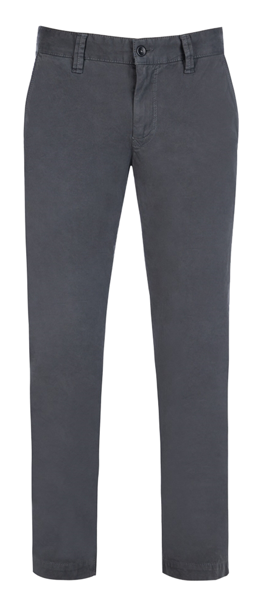 Alberto Chino Hose Lou, regular slim fit, Dark Grey, Frontansicht