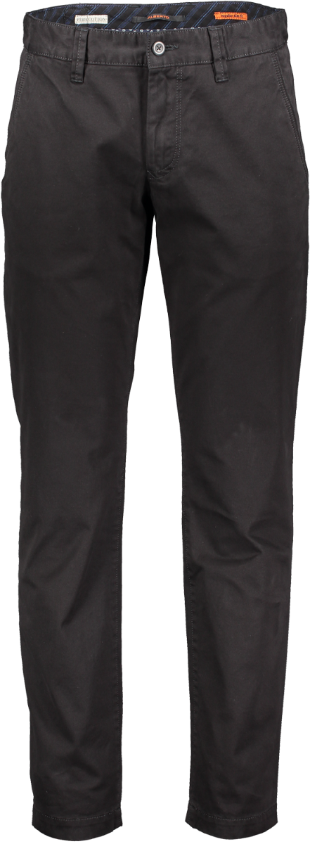 Alberto Chino Hose Lou, regular slim fit, schwarz, black, Frontansicht