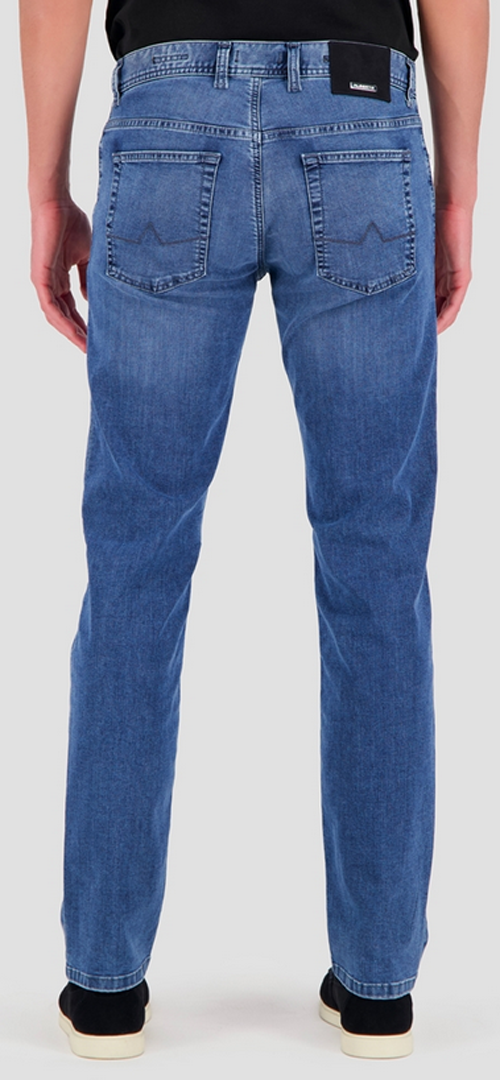 Alberto Jeans Pipe, regular slim fit, mittelblau, leichter Denim, ideal für den Sommer