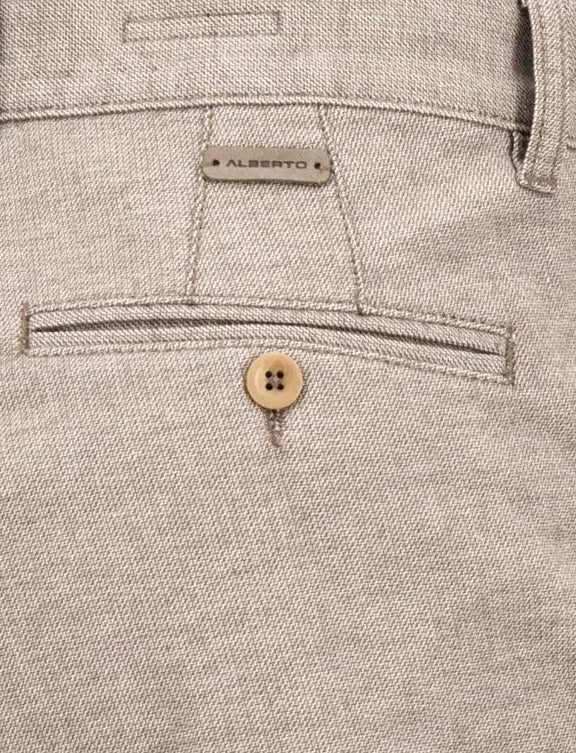 Alberto LOU Chino Wool Look Regular Fit, Beige