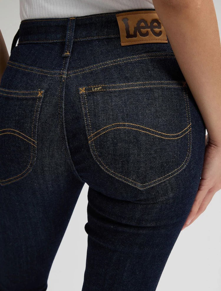 Lee Breese Bootcut Jeans, Bleu foncé uni "Rinse"
