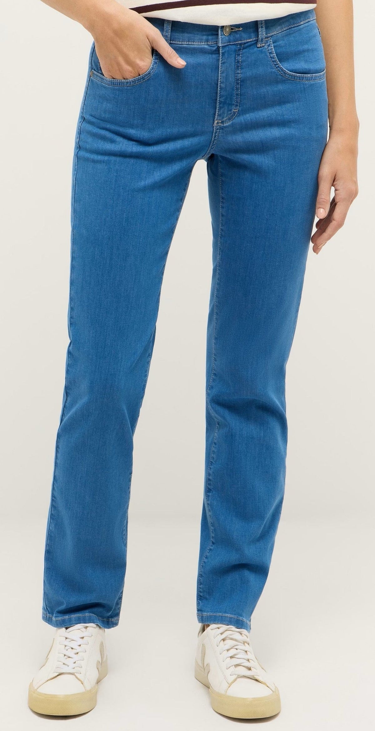 Angels Cici Straight, Bleu clair uni "Jeans d'été"