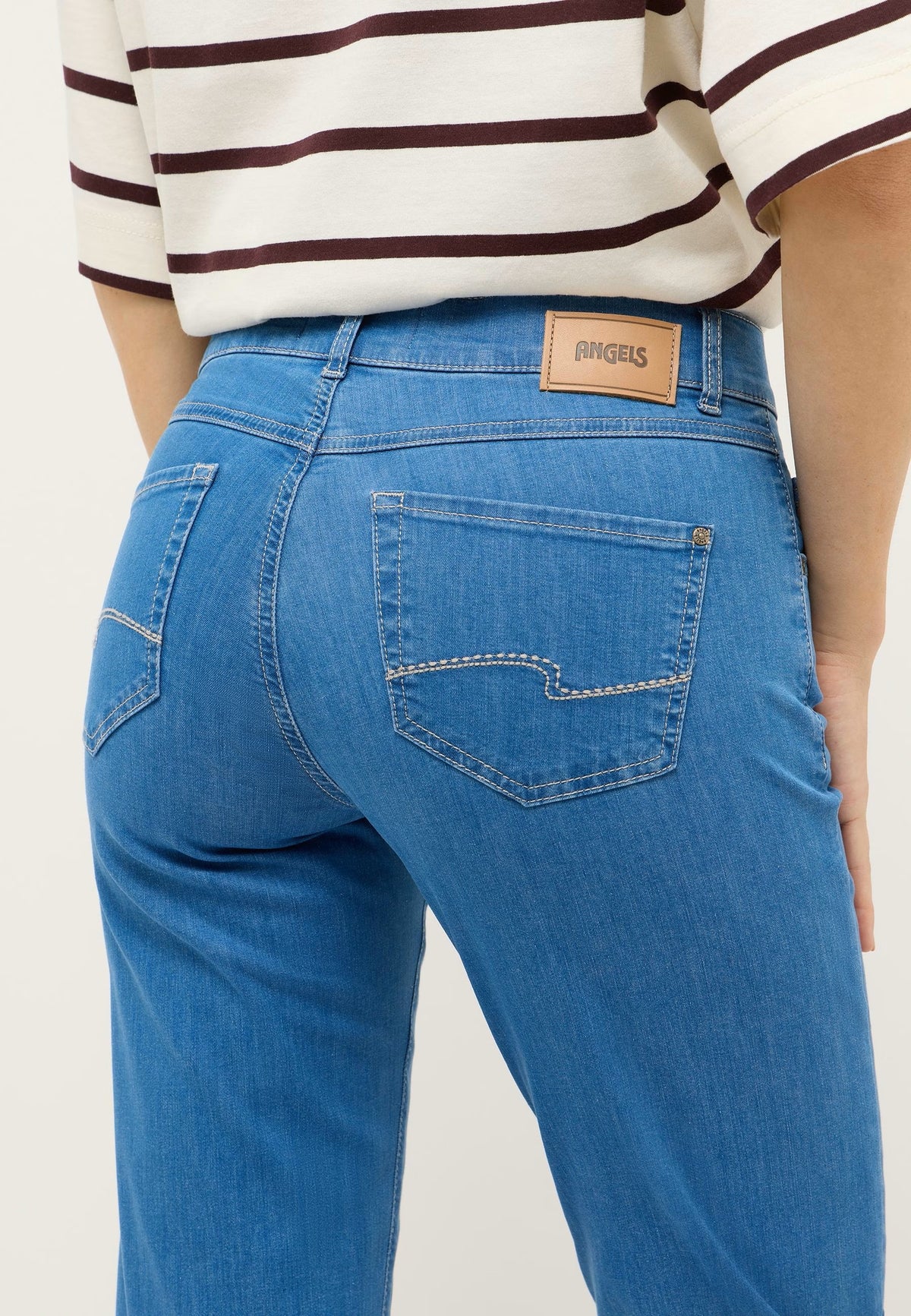 Angels Cici Straight, Bleu clair uni "Jeans d'été"