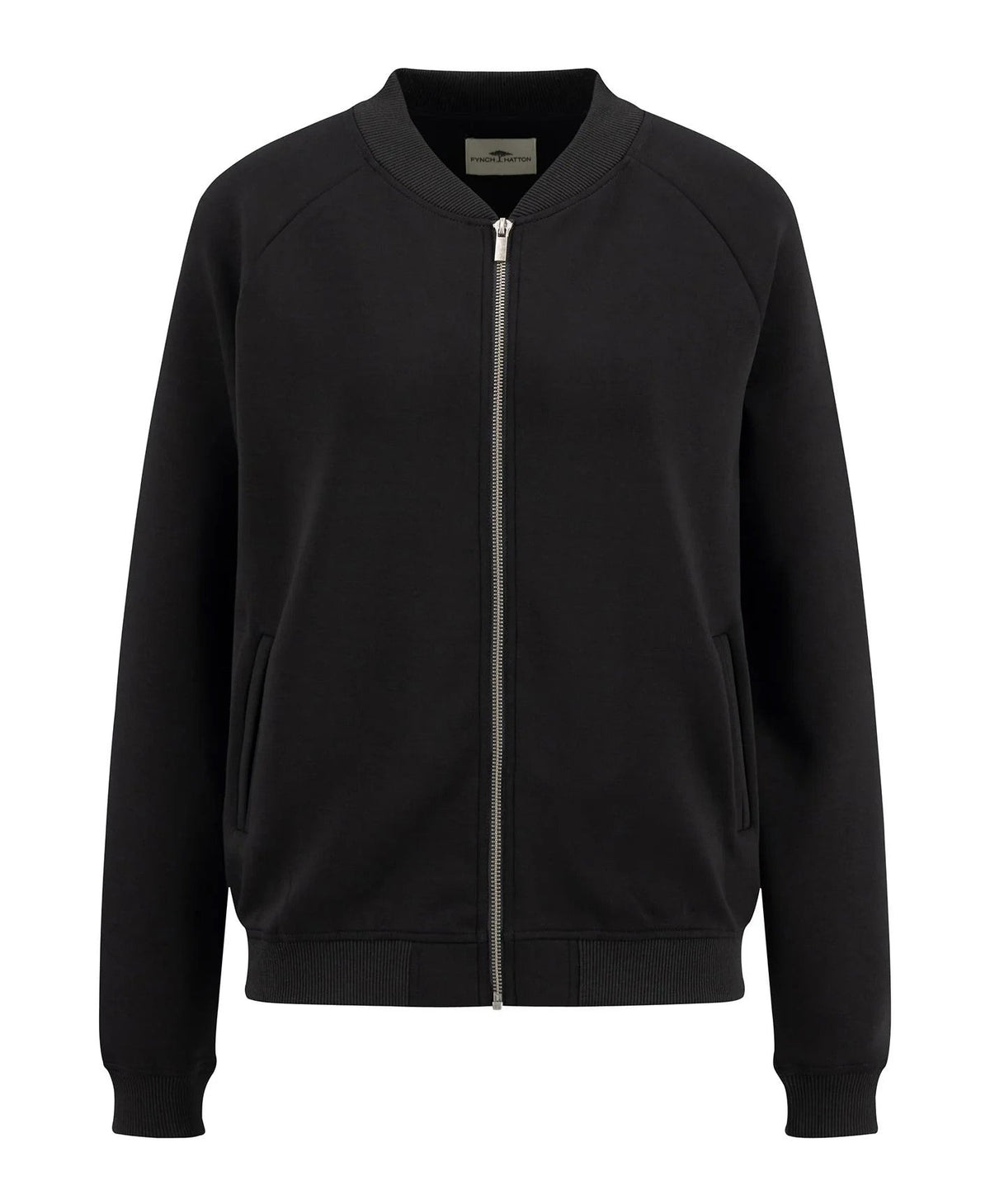 Fynch & Hatton Sweat Bomber Soft Black , Schwarz
