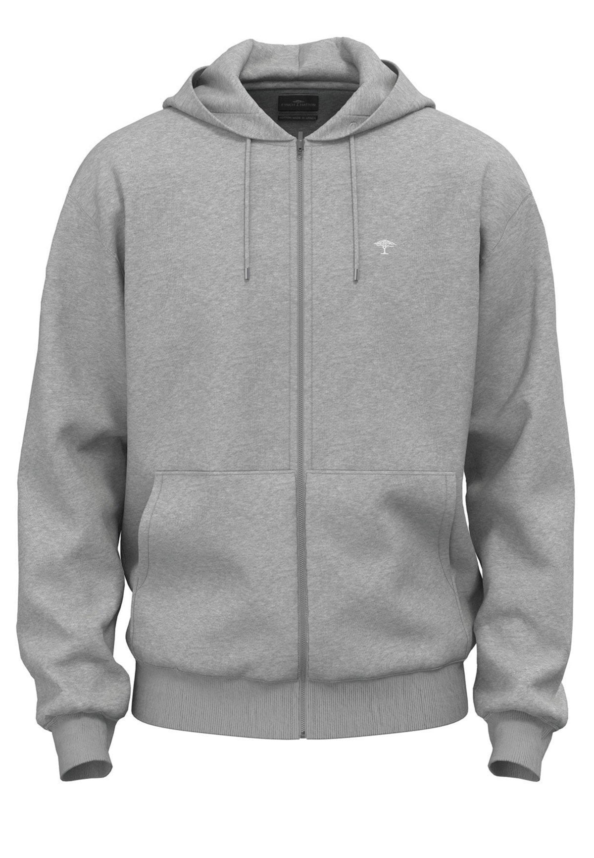 Fynch &amp; Hatton Hoodie Zip Up, Gris clair