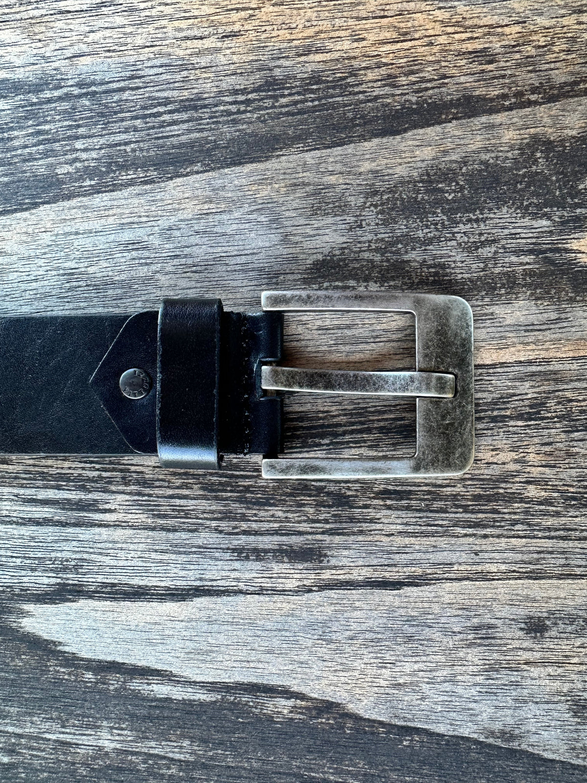 Vittozzi Ledergürtel 917, Schwarz, 4.5 cm