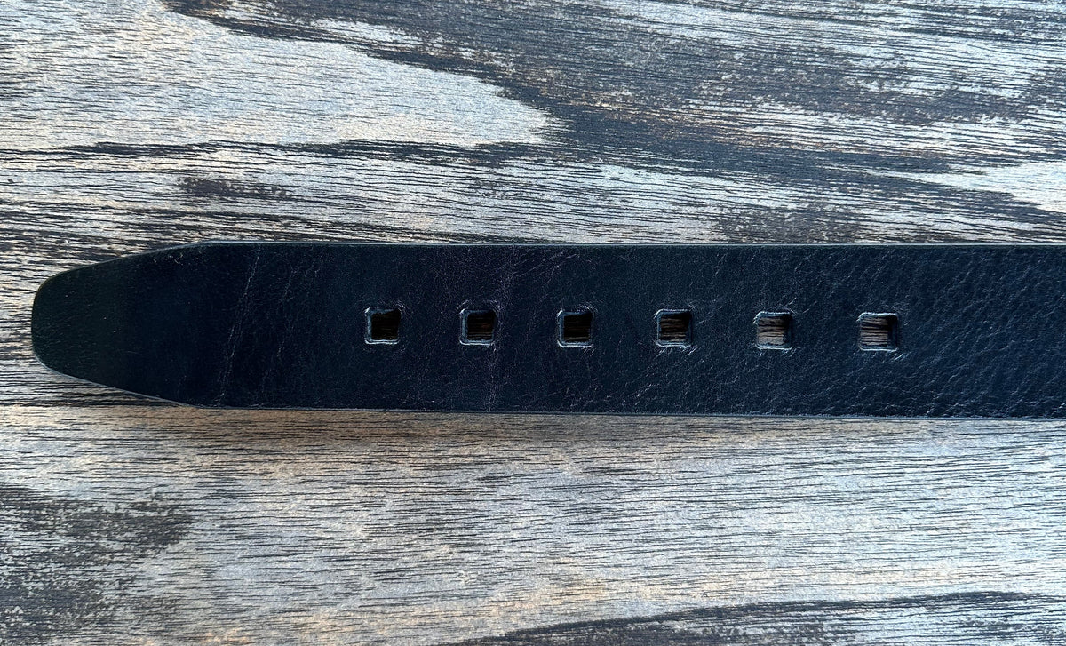 Vittozzi Ledergürtel 917, Schwarz, 4.5 cm