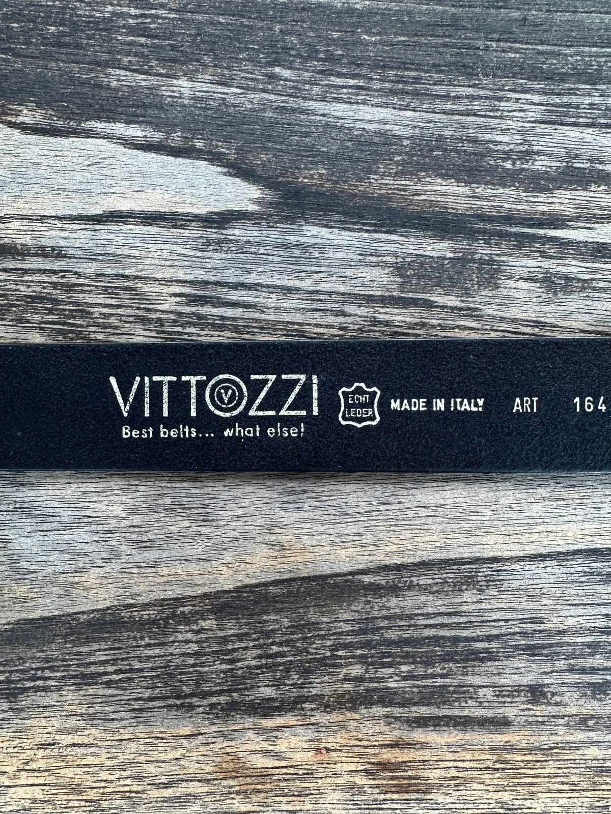 Vittozzi Ledergürtel 164, Schwarz, Breite: 4.5 cm