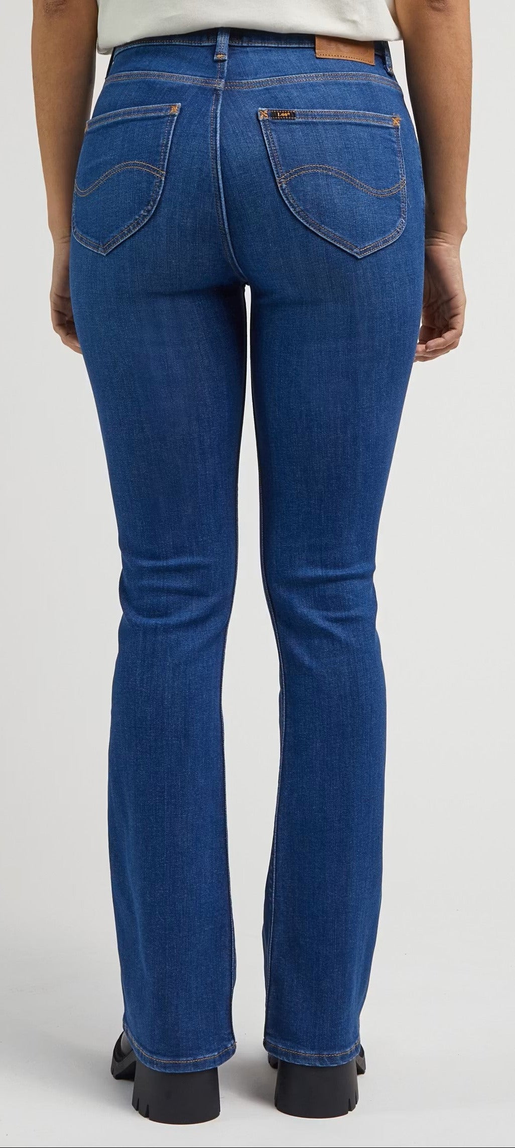 Lee Breese Bootcut Jeans, Mittelblau leicht verwaschen "Azure Wave"
