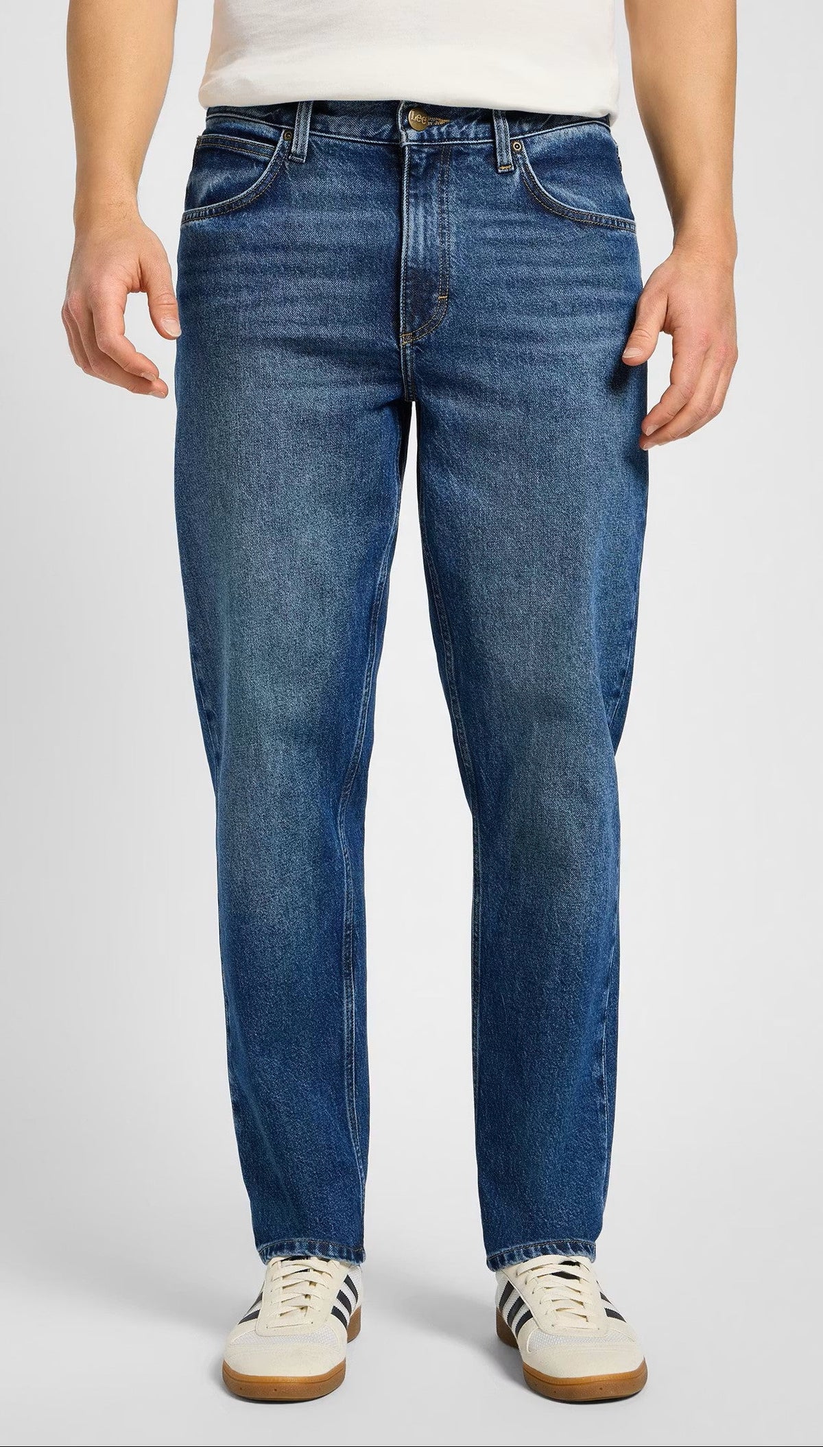 Lee Oscar Relaxed Jeans, Mittelblau verwaschen "Hastings"