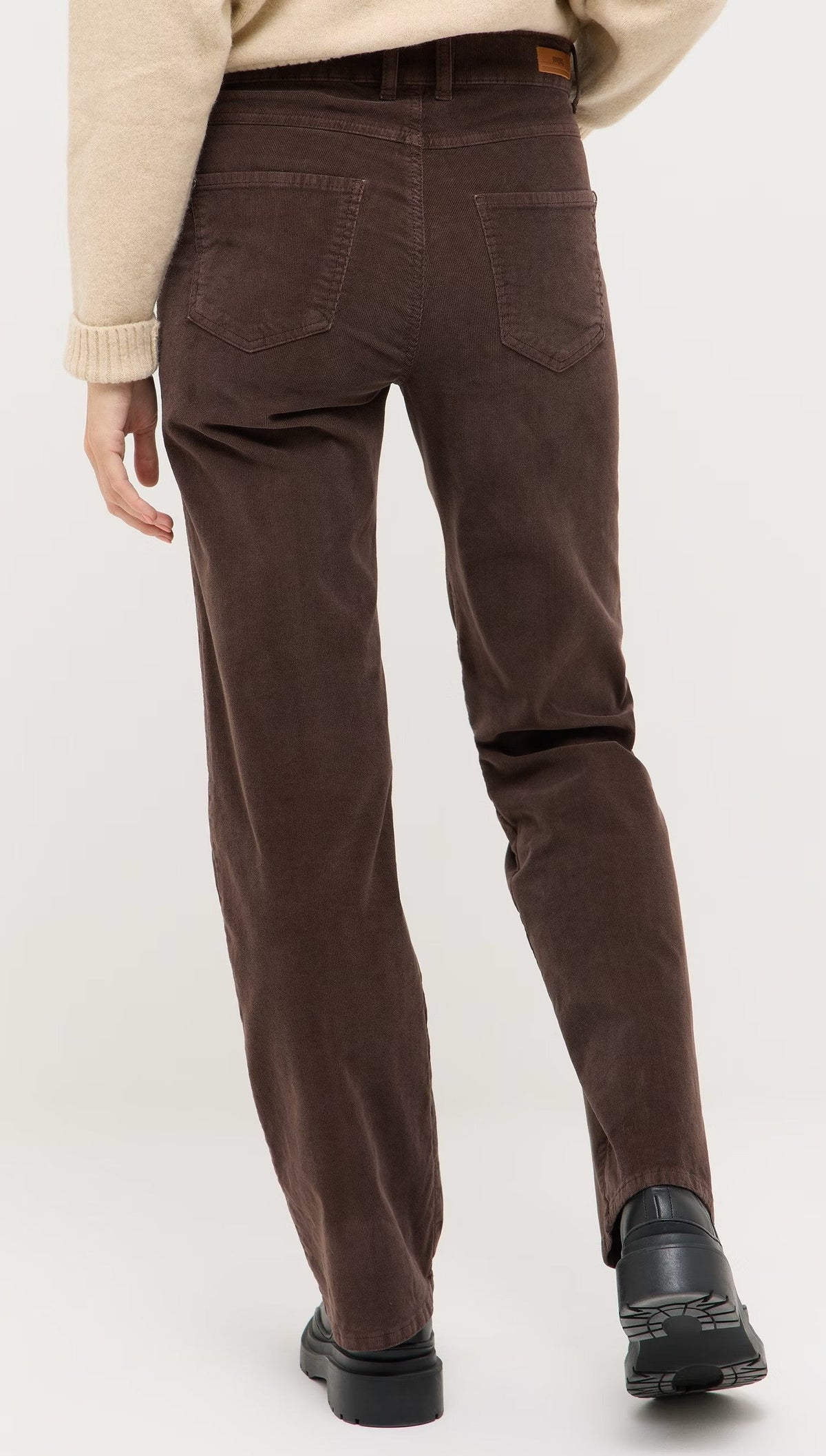 Angels LARA Straight Regular, Cordhose Braun