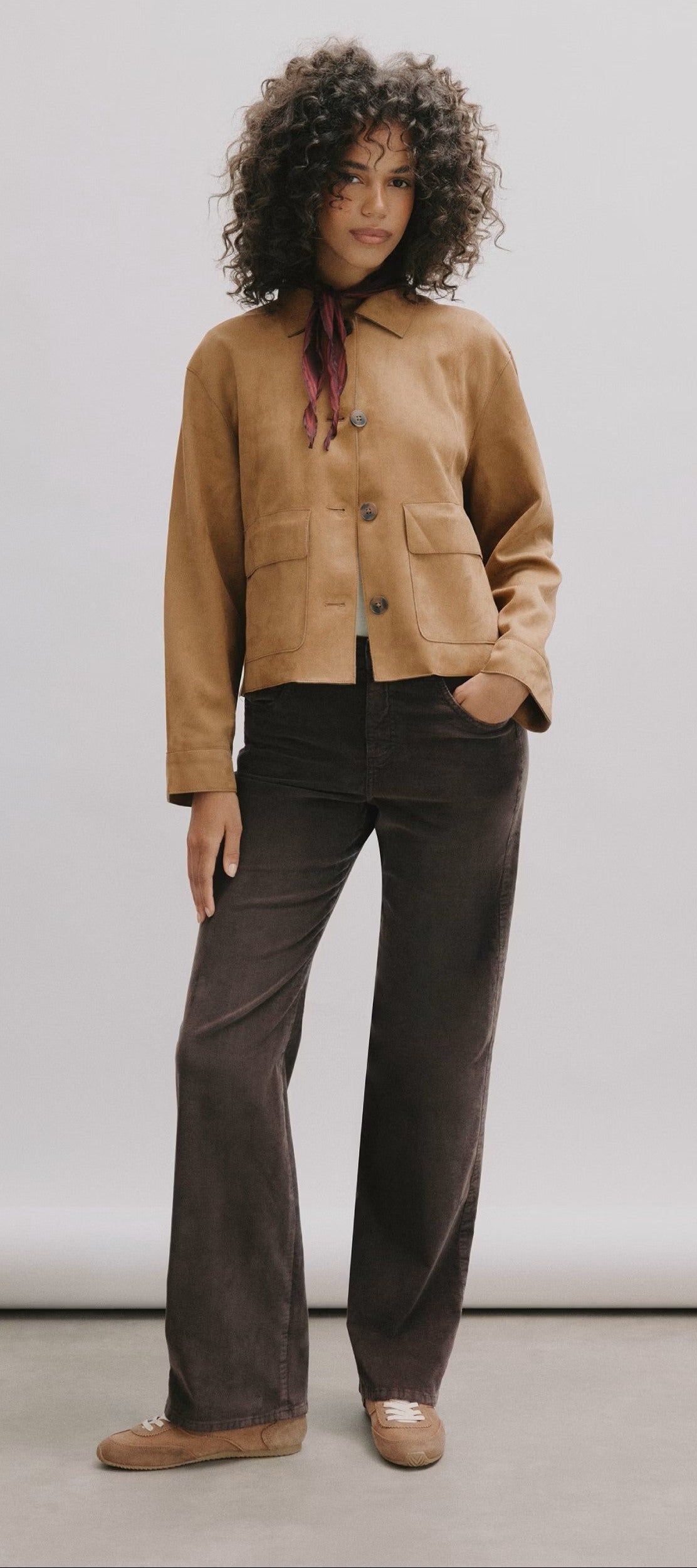 Angels LARA Straight Regular, Cordhose Braun