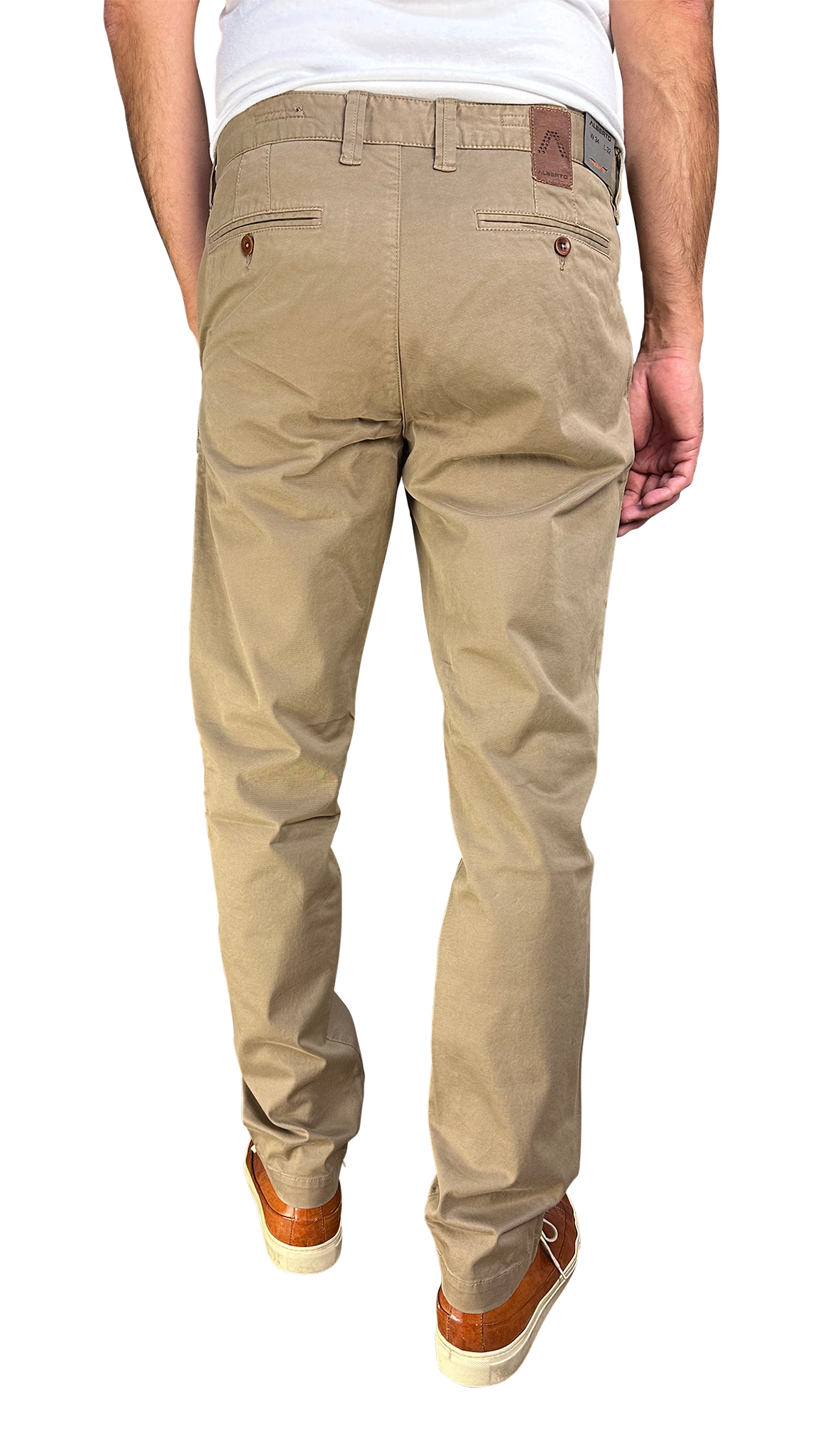 Alberto LOU Chino Pima Cotton Regular Slim Fit, Beige