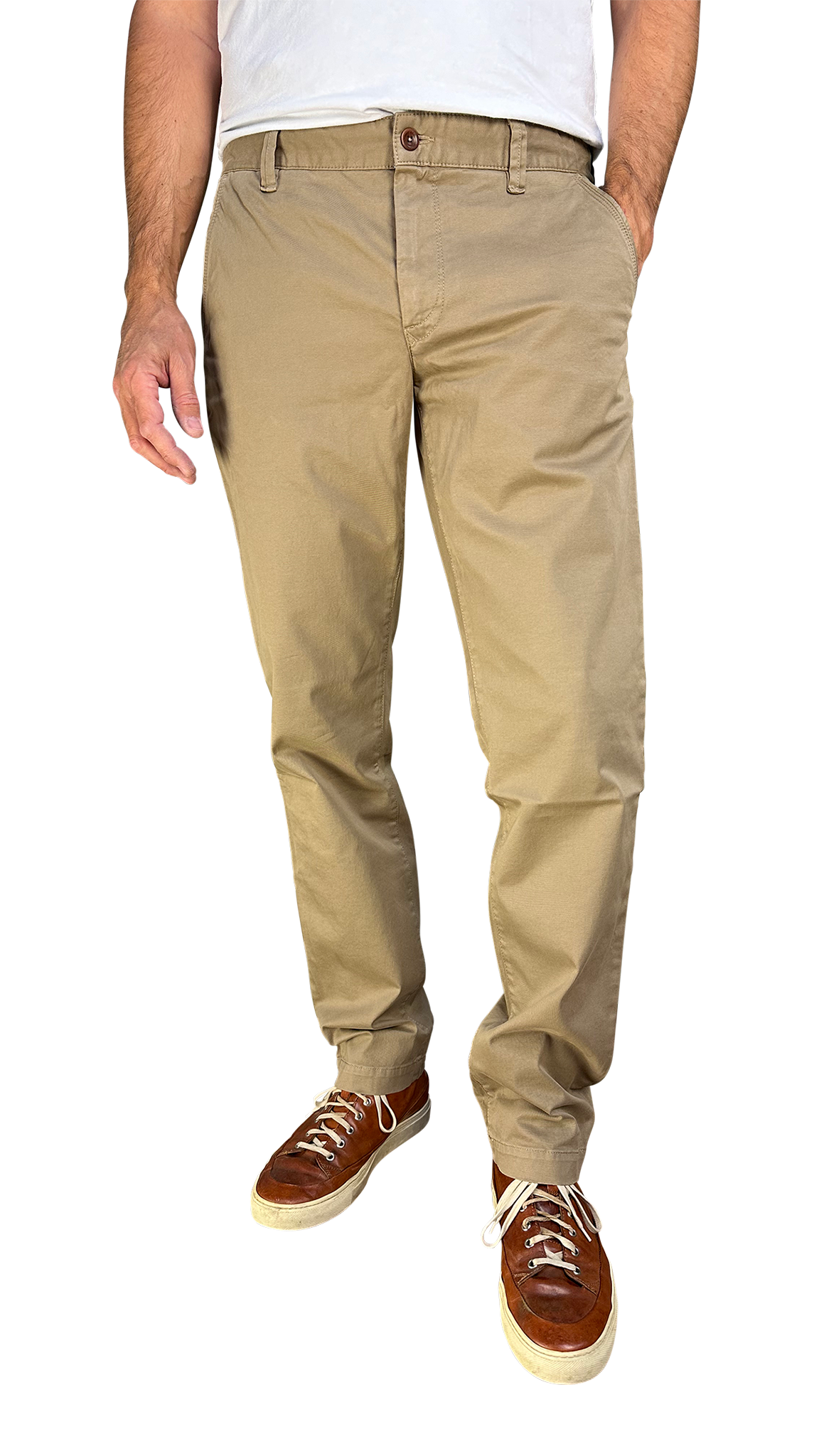 Alberto LOU Chino Pima Cotton Regular Slim Fit, Beige