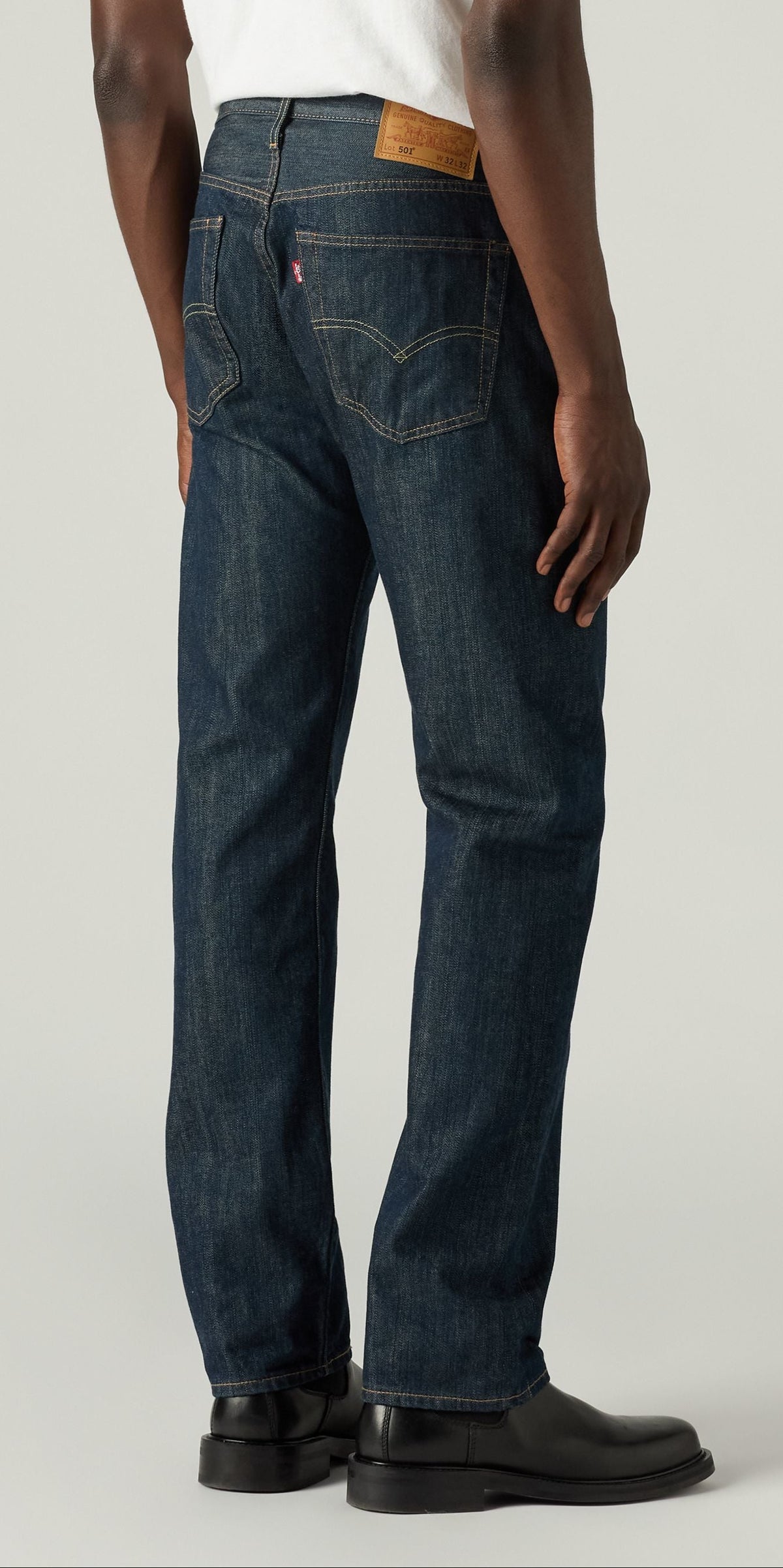 Levi's® 501® Original Jeans, Dunkelblau-Anthracite Uni "Marlon" 100% Baumwolle