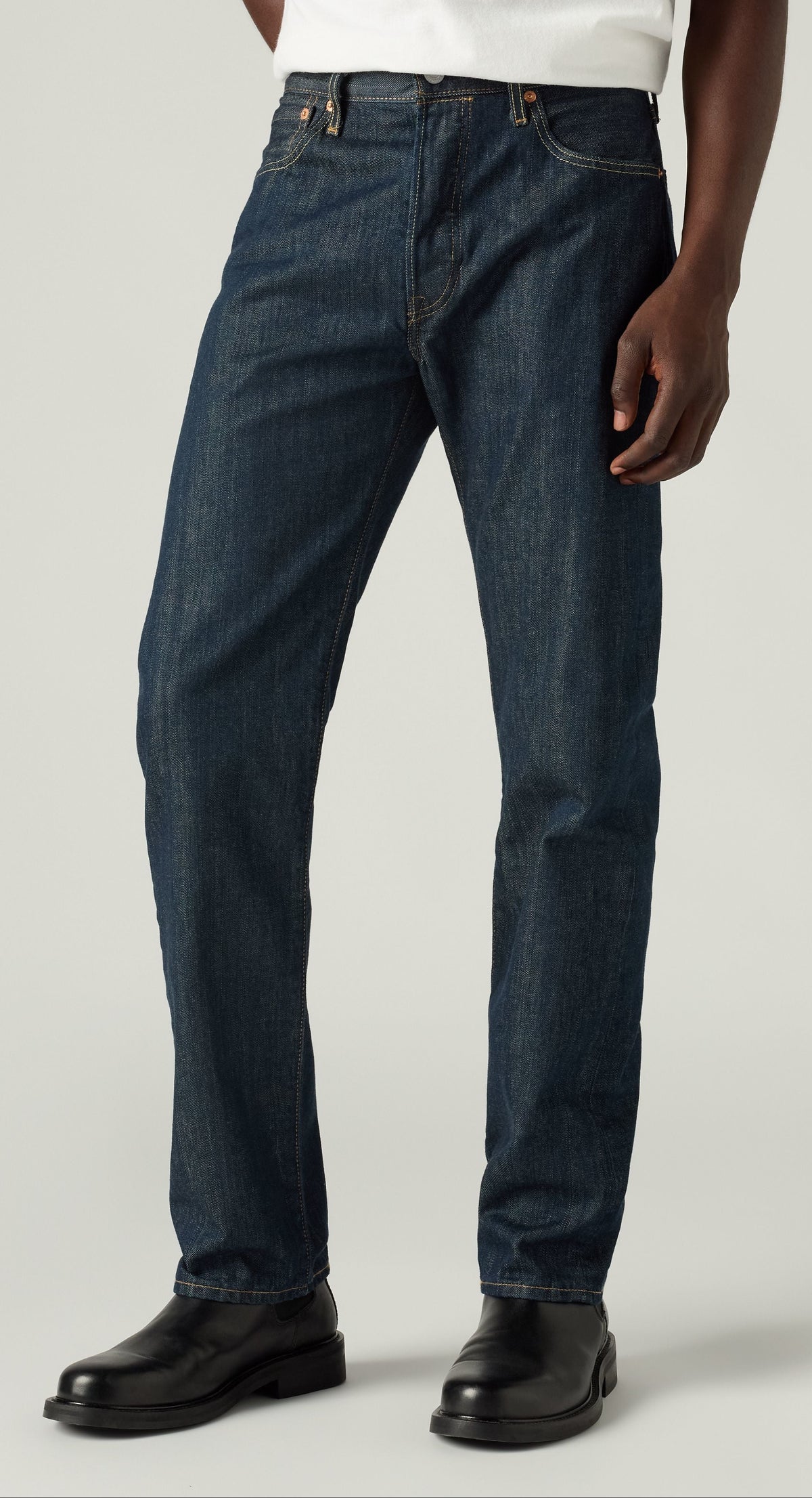 Levi's® 501® Original Jeans, Dunkelblau-Anthracite Uni "Marlon" 100% Baumwolle