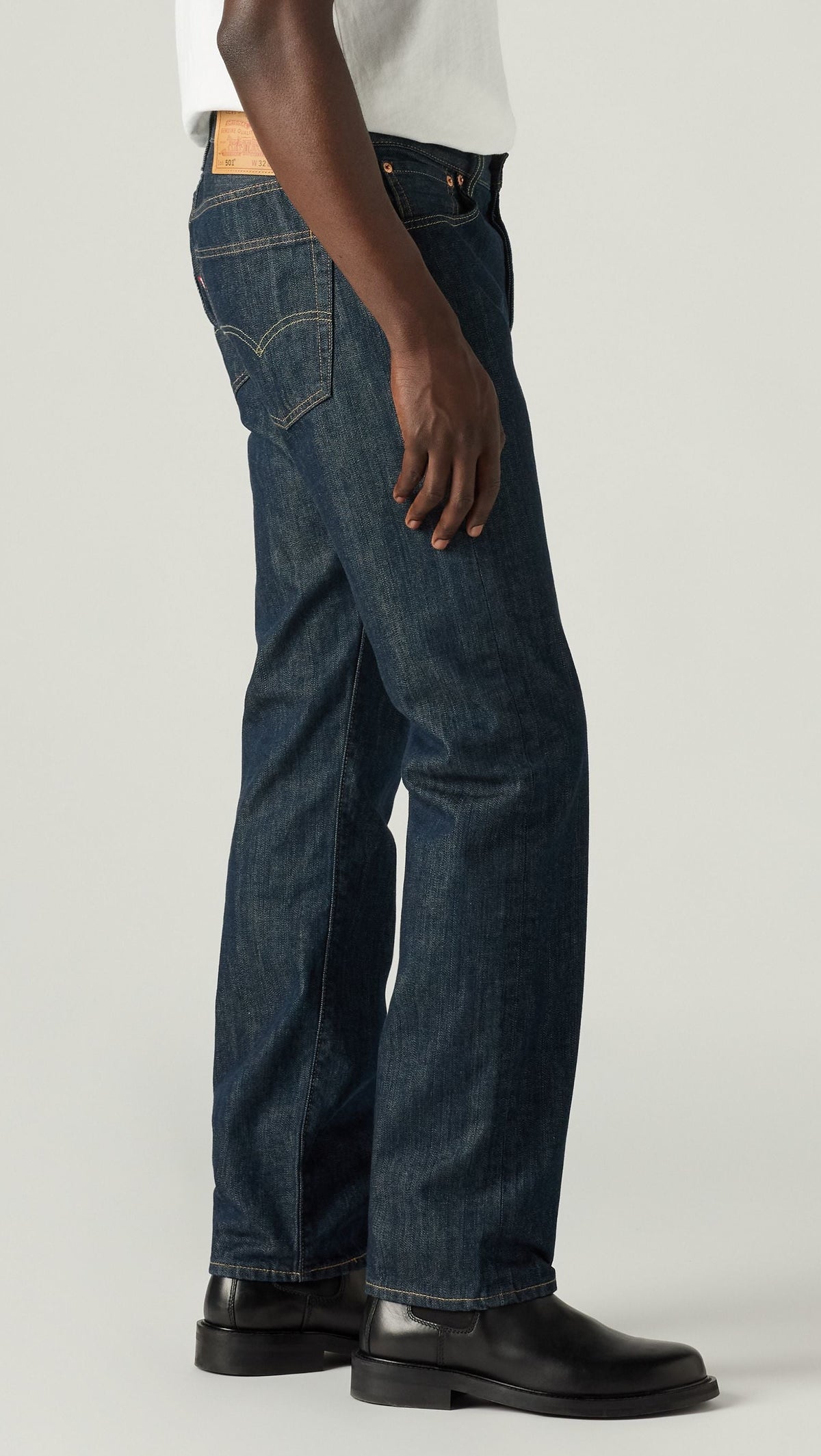 Levi's® 501® Original Jeans, Dunkelblau-Anthracite Uni "Marlon" 100% Baumwolle
