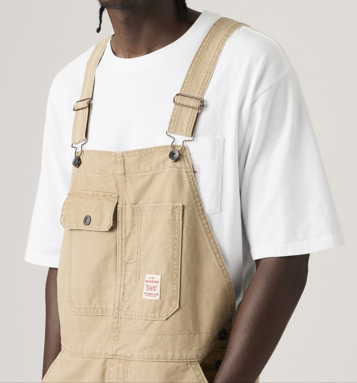 Levi's® Workwear Overall, Salopette Beige "Tiger's Eye Front Pocket"