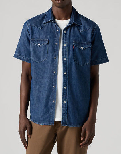 Levi's® Jeans Western Hemd Standard Fit, Dunkelblau unverwaschen "Laurel Dark Wash"