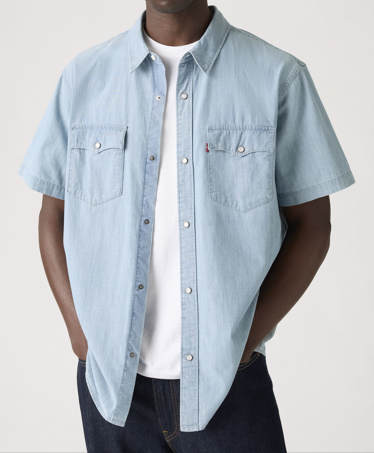 Levi's® Jeans Western Hemd Relaxed Fit, Hellblau "New Hyde Chambray"