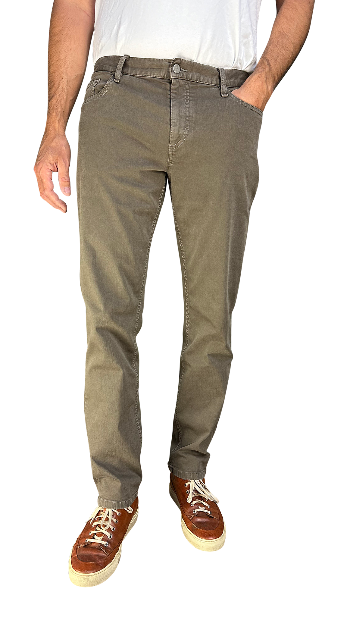 Alberto Stoffhose Pipe, regular slim fit, Olive