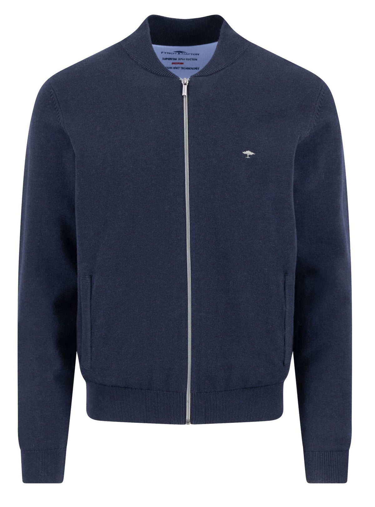 Fynch Hatton Cardigan Zip, Dunkelblau