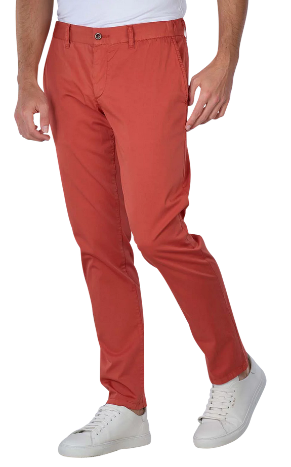 Alberto LOU Chino Light Baumwoll-Stretch, Rust