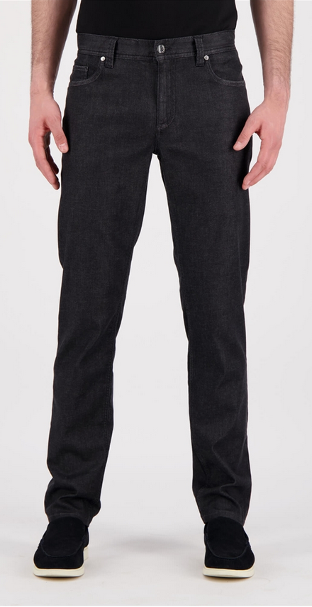 Alberto Jeans Pipe, regular slim fit, schwarz leichter Premium Denim