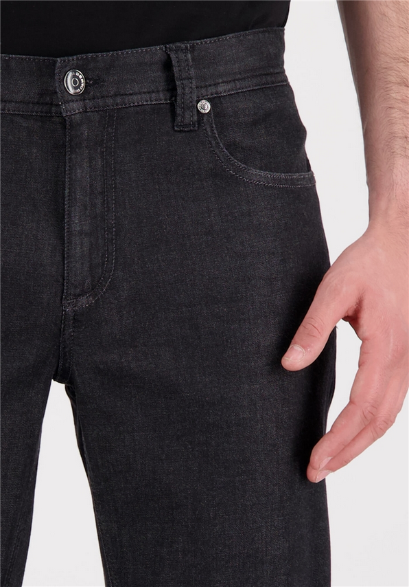 Alberto Jeans Pipe, regular slim fit, schwarz leichter Premium Denim