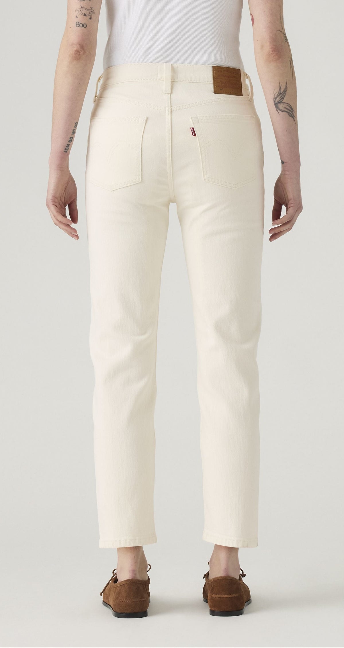 Levi's® 501® Crop Jean, Ecru "Surprise Guest"