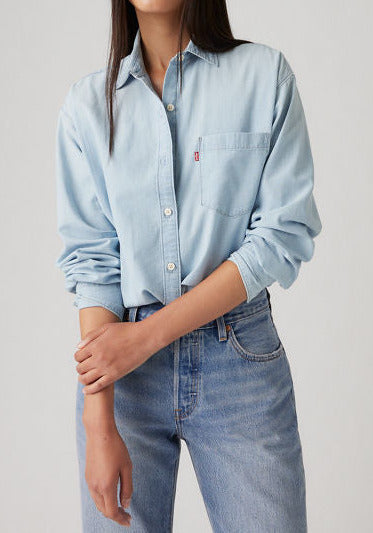 Levi's® Hemd, Standard Fit, Hellblau "Blue Harlie Boyfriend Shirt"