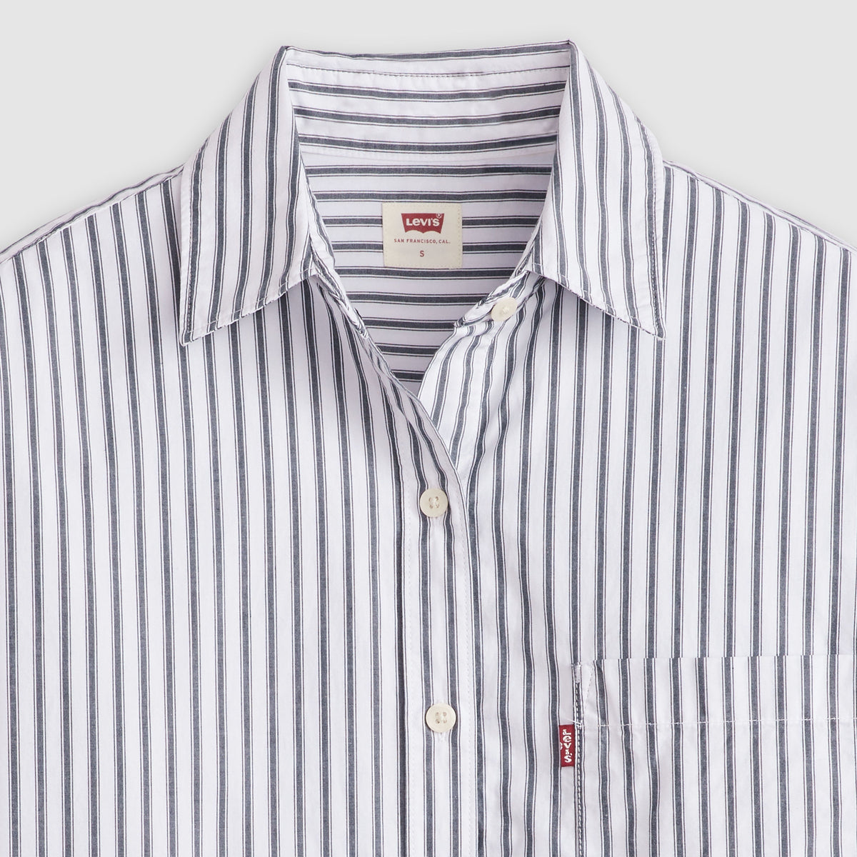 Levi's® Hemd, Standard Fit, Stripe Navy "Harlie Boyfriend Shirt"
