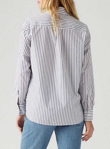 Levi's® Hemd, Standard Fit, Stripe Navy "Harlie Boyfriend Shirt"