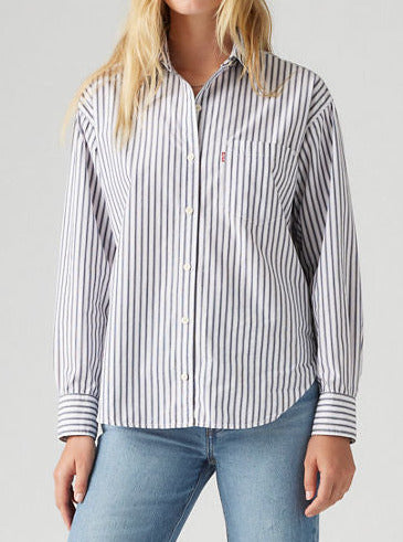 Levi's® Hemd, Standard Fit, Stripe Navy "Harlie Boyfriend Shirt"