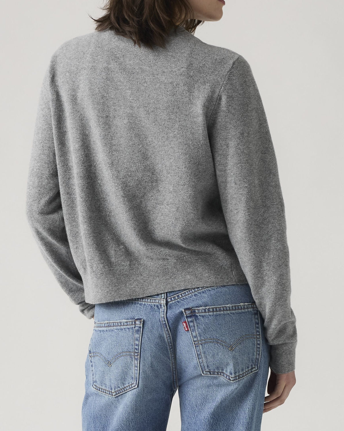 Levi's® Super Soft Crewneck Cardigan, Hellgrau "Heather Gray"