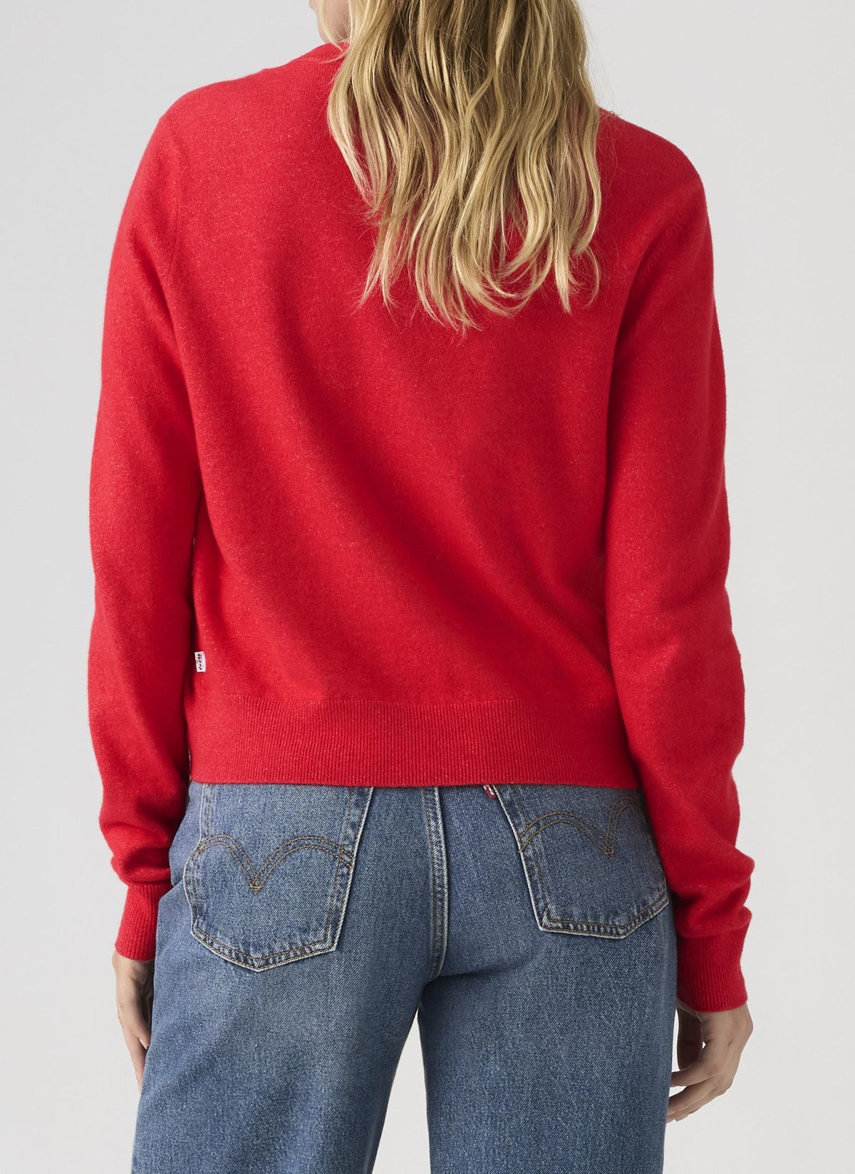 Levi's® Super Soft Crewneck Cardigan, Rot "True Red"