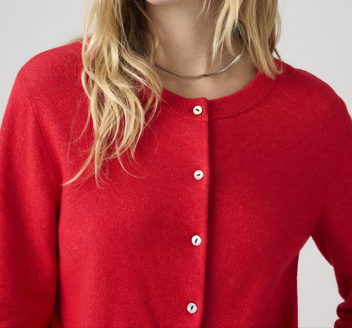 Levi's® Super Soft Crewneck Cardigan, Rot "True Red"