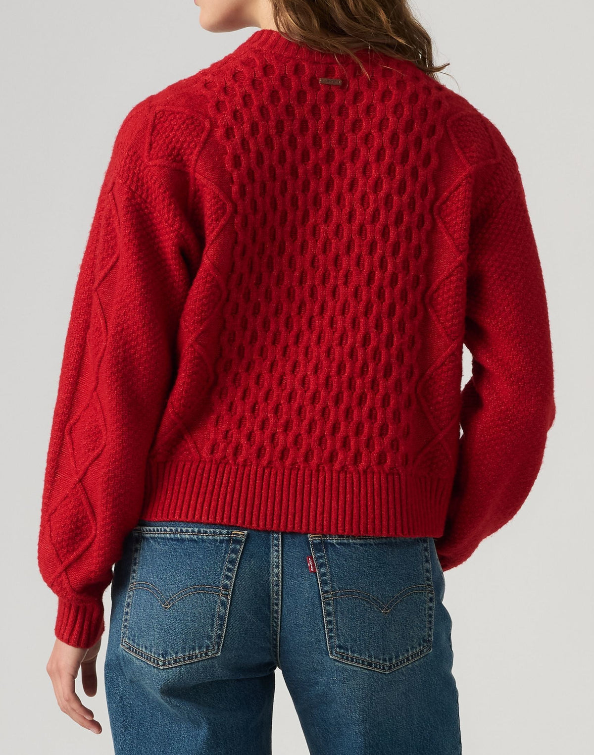 Levi's® Charlotte Crewneck Cardigan, Rot