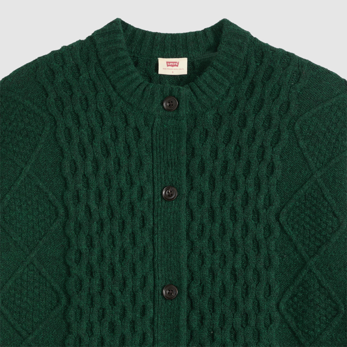 Levi's® Charlotte Crewneck Cardigan, Vert