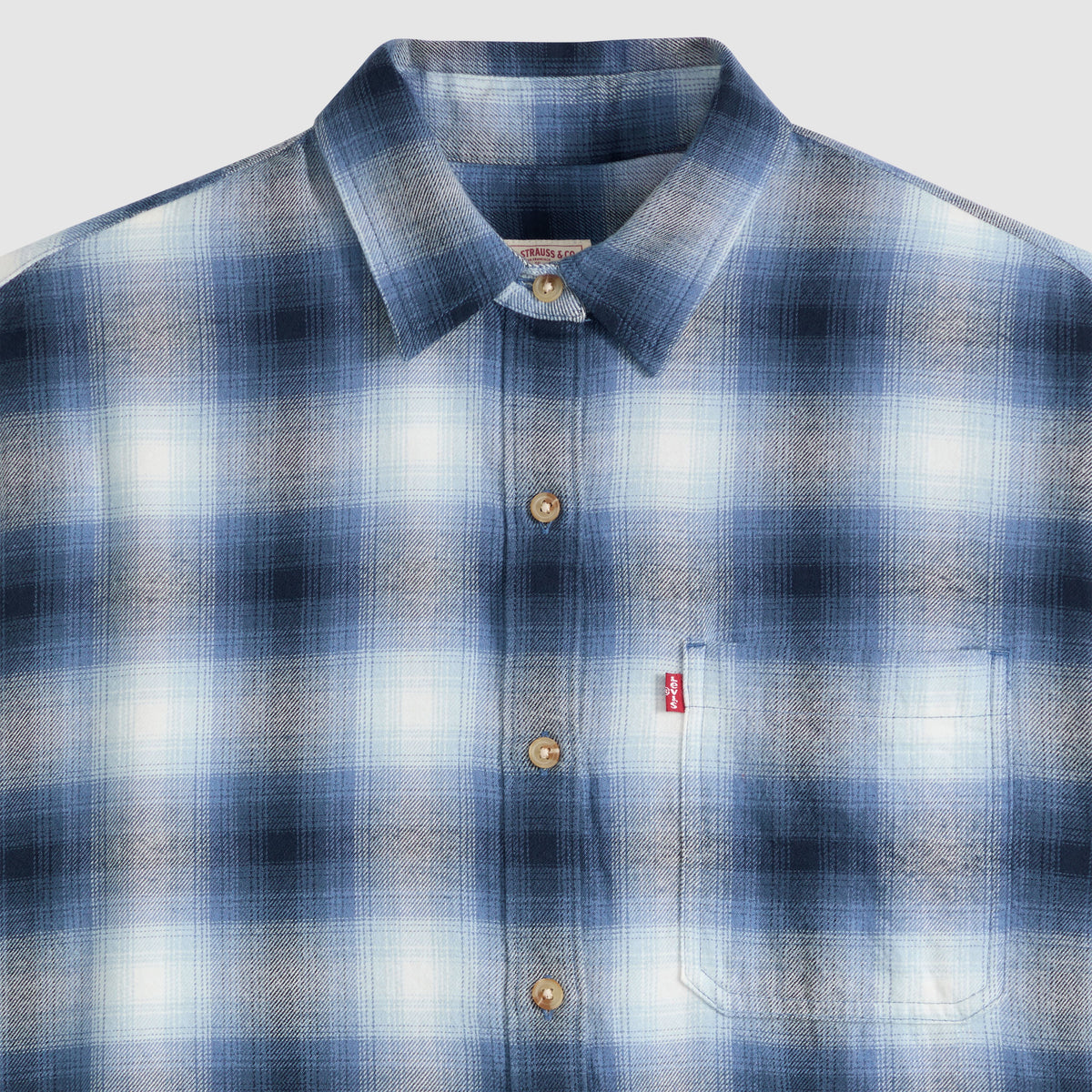 Levi's® Flannel Shirt, Kariert Blau "Vesa Shadow Plaid"
