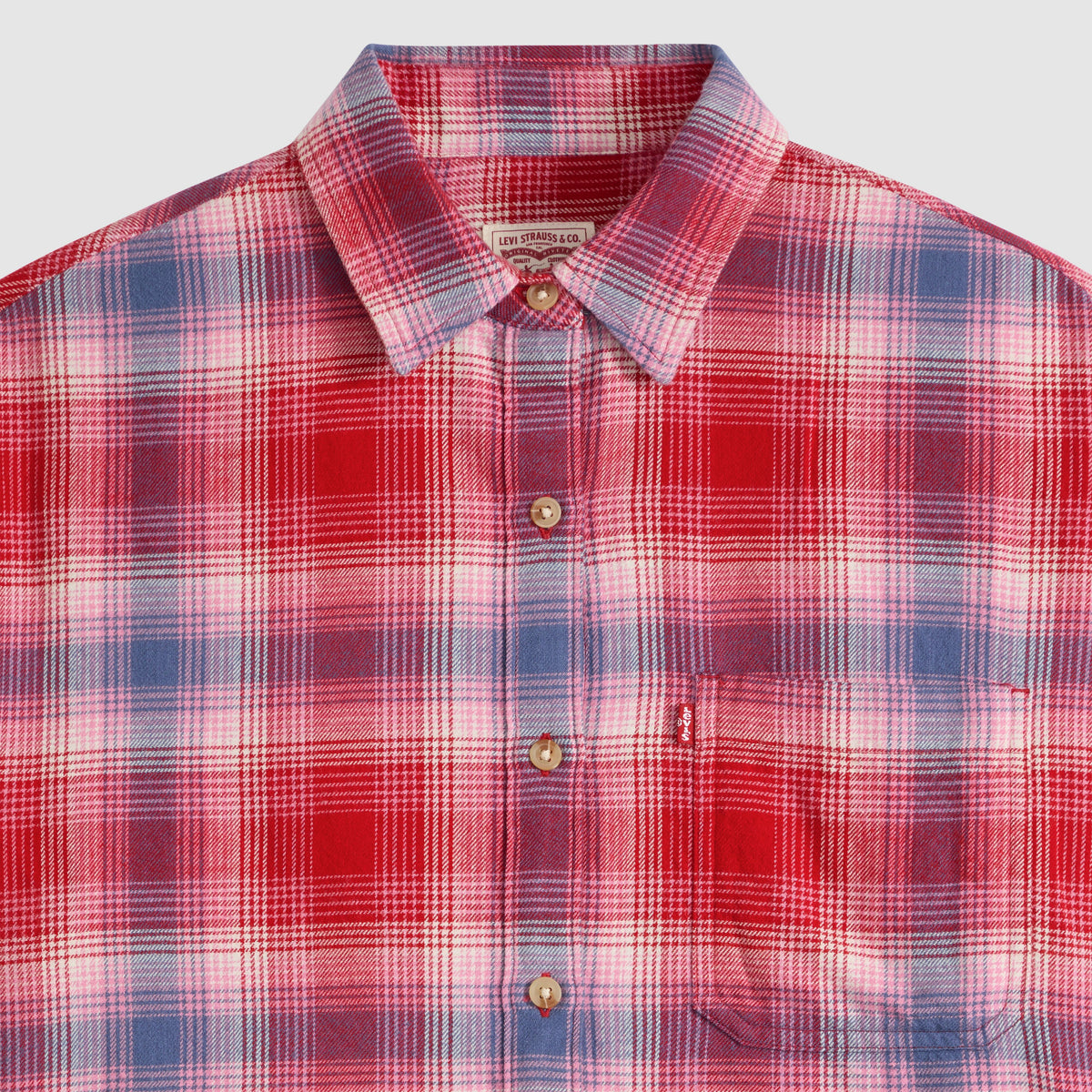 Levi's® Flannel Shirt, Kariert Rosa-rot "Locryn Plaid"