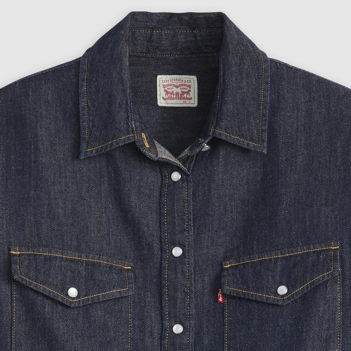 Chemise Levi's en jeans, Standard Fit, Bleu Foncé "Rinse"