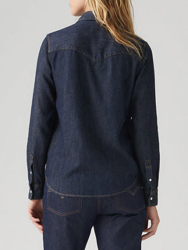 Chemise Levi's en jeans, Standard Fit, Bleu Foncé "Rinse"