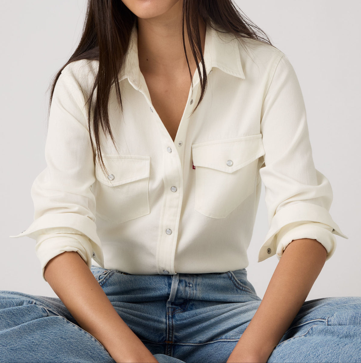 Chemise Levi's en jeans, Standard Fit, Ecru "To do List"