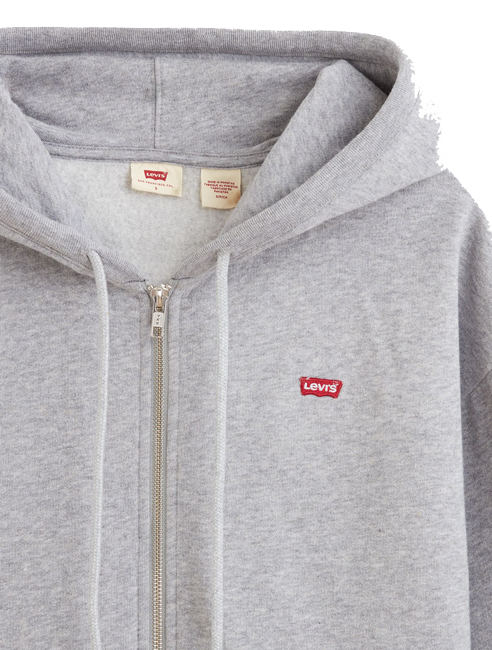 Levi&#39;s Standard Zip Hoodie, Starstruck Heather Grey, detail