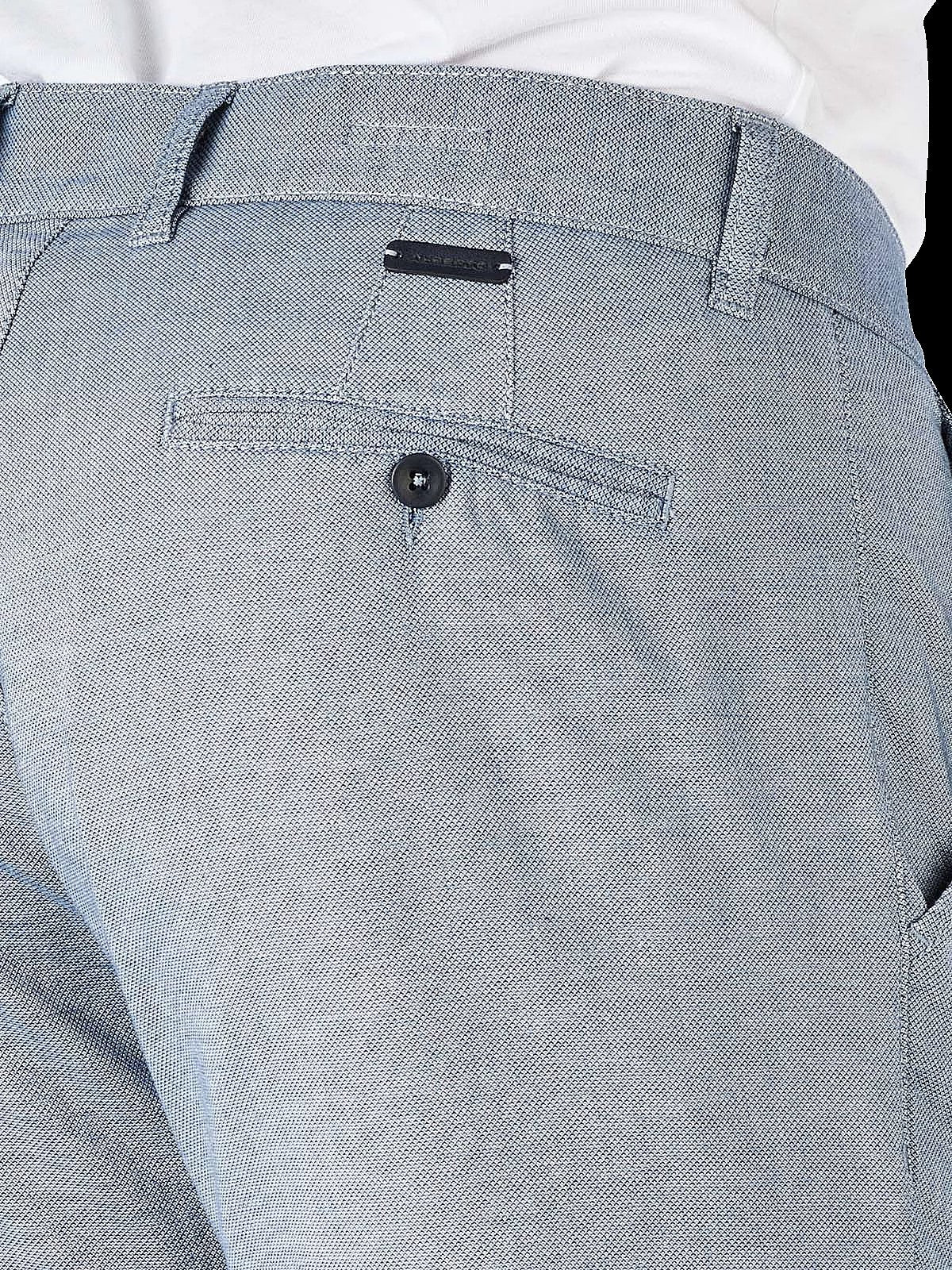 Alberto Chino Hose Lou, regular slim fit, Sommerhose Blau mit Struktur