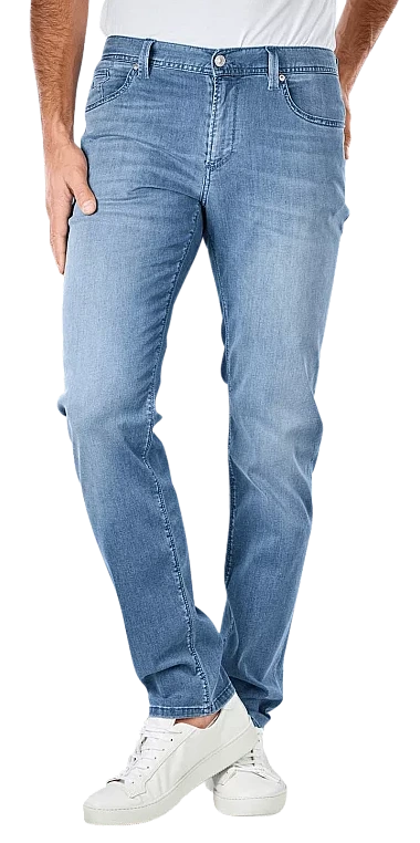 Alberto Jeans PIPE Regular Slim, Bleu clair "Denim léger d'été"